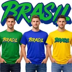 Kit Camiseta Brasil 2026 Copa do Mundo Dry Fit