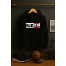 Moletom Blusa de Frio Bege Preto Lutas Marciais Luta Academia Unissex Feminino Masculino Algodão Capuz e Bolso