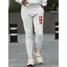 Calça Moletom Jogger Unissex ou Pantalona Feminina Estampada Axé Fé Laroyê Exu Pombagira Mojuba Umbanda Candomblé