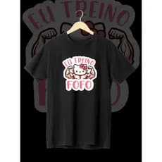 Blusa Feminina Camiseta T-shirt Meninas Treino Estampada Hello Kit Maromba Fitness Academia Crossfit Gym Fit