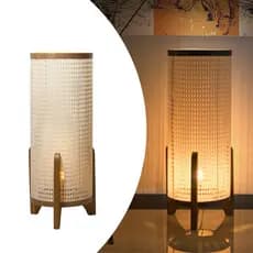 Luminária Abajur De Chão Piso Pé Madeira Sala De Estar Quarto Rustico Grande Comprido