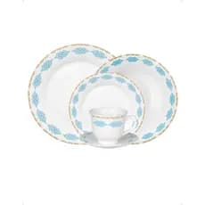 Aparelho De Jantar Louça Completo Prato Raso Fundo Sobremesa Xícara De Vidro Tipo Porcelana Ceramica