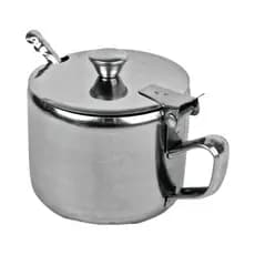 Açucareiro Inox Com Colher Capacidade 220ml Design Moderno Resistente Organização Mesa Cozinha
