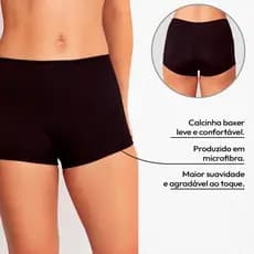 Kit 2 Calcinhas Shorts Cuecas Boxer Feminina Shortinho Microfibra Premium