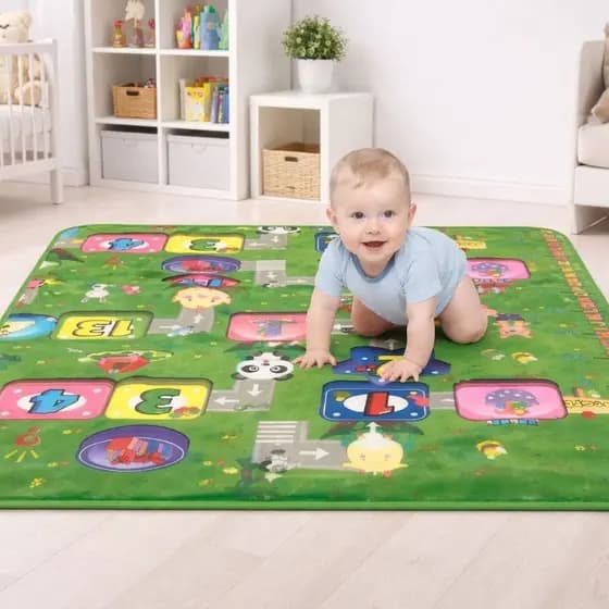 Tapete Infantil Educativo Dobrável 120x90cm – Tatame Térmico para Bebê