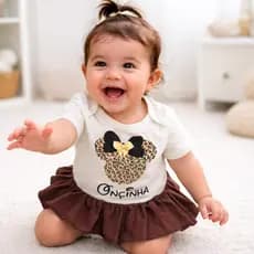vestido Romper de Bebe Feminino Fantasia book Festa  - Temático - Mêsversário - Aniversário 3-6 MESES