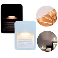 Kit 3 Balizador Parede Escada Led 2w 4x2 Externa E Interna Resistente Água Bivolt