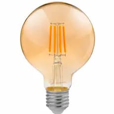 2 peças Lâmpada Filamento Led G80 4W Retro Vintage Âmbar Decorativa Bivolt E27
