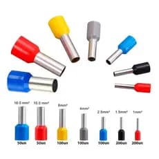 Terminal  Tubular Pré-Isolado Ilhós Simples de 2,5mm² até 35mm²