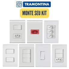 Conjunto 4x2 Tramontina Liz - Tomada 10A ou 20A e Interruptor Simples ou Paralelo