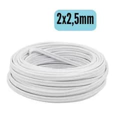 Fio Paralelo Cabo Elétrico Cobre 2x2,5mm - Rolos Com 10, 20, 30, 40, e 50 Metros