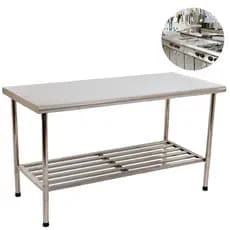 Mesa de Serviço Desmontável 150x70 Em Inox Multiuso Imeca