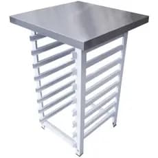 Mesa Para Forno Inox 60x60 Suporte Para 8 Assadeiras 35x35 Carmel Imports