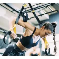 TRX Fita De Suspensâo Para Treinamento Suspenso - Com Catraca e Com Argola