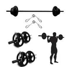 Kit Completo Body Pump + Barra De Mão Ate 28kg De Anilhas Pintada