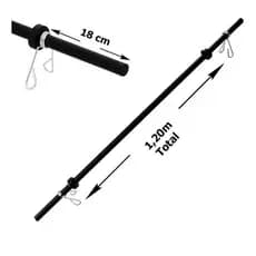 Barra Body Pump 1.20 METRO+ Presilhas para Treino Academia Fitness Treinamento Musculação