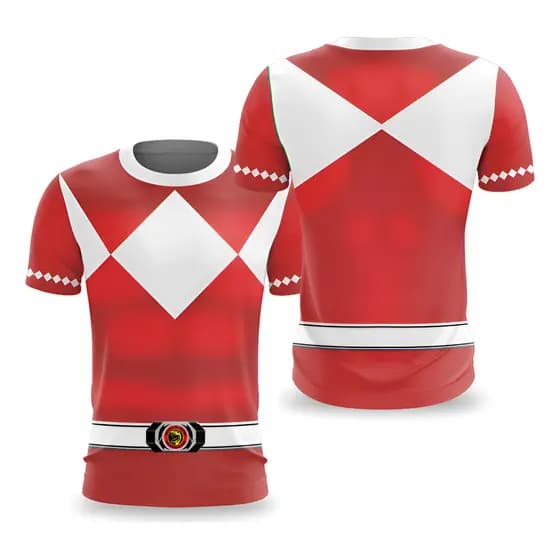 Camiseta Power Rangers Cosplay Dryfit 3d Pronta Entrega Top