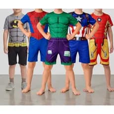 Fantasia Macacão Curto Infantil Super Heróis Pijama Menino 2026