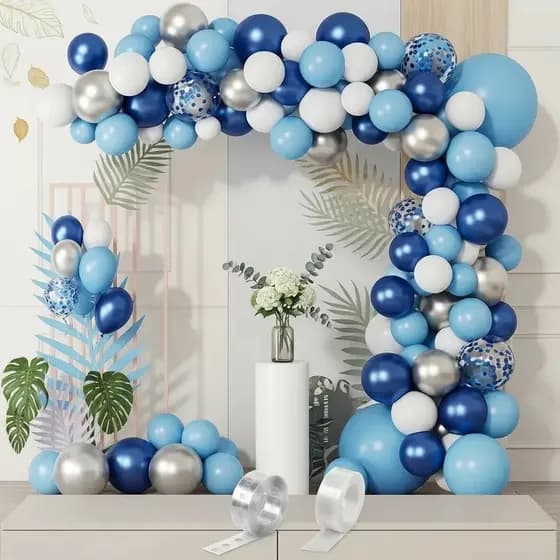 Kit Fácil Montagem Arco Bexigas 100 Peças + 2 Fita + Bomba