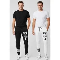 Kit Com 2 Calças Jogger New York Masculina Moletom