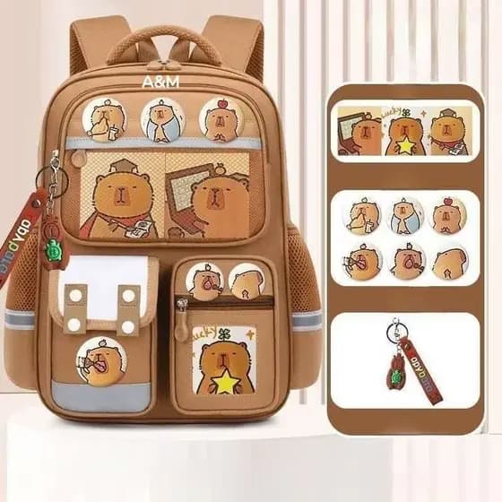 Mochila Infantil capybara com Rodinhas  – Escolar e Viagem