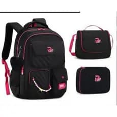 Mochila escolar juvenil kit com chaveiro