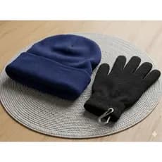 Kit Touca Gorro E Luva De Lã Lisa Inverno Unissex Adulto Quentinha