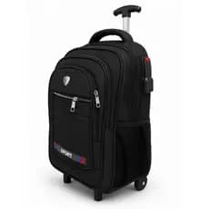 Mochila Escolar com Rodinhas Infantil Sport Cinza Grande Reforçada
