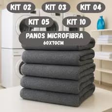 Pano de Chão Microfibra Mágico para Limpeza Geral Grande Super Absorvente 60x70cm Cinza claro