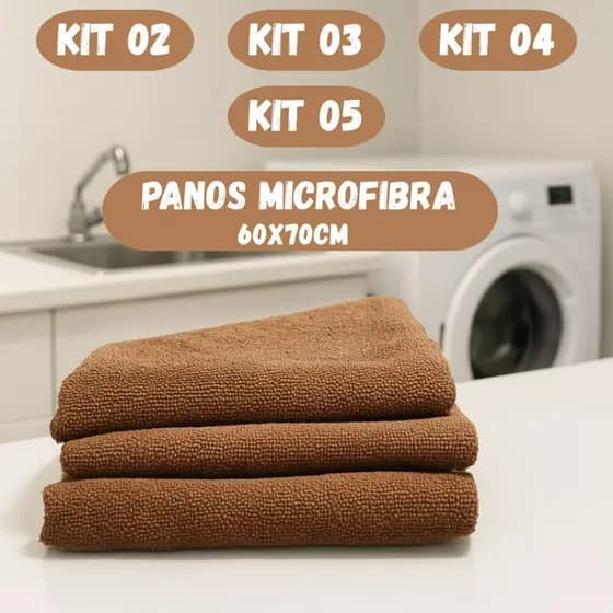 Pano de Chão Microfibra Mágico para Limpeza Geral Grande Super Absorvente 60x70cm Marrom