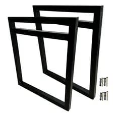 2 Suportes Prateleira Industrial Preto 30x35cm Tubo 20mm