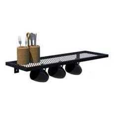 Prateleira Industrial Estilo New York Cozinha Decoração 1 Pc 60x30cm Cor Preto