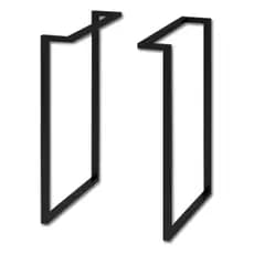 Kit 2 Pes Base Mesa De Metal Para Mesinha Pequena Escritório Cor Preto