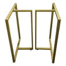 Pé De Mesa Estilo Industrial Moderna Modelo T 75 X 40 Ferro cor dourado