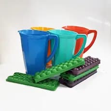 Kit DRINK 4 Formas de Gelo Redondo - Forma de Gelo e 1 Jarra de 1,6L - Caipirinha - para Chopp