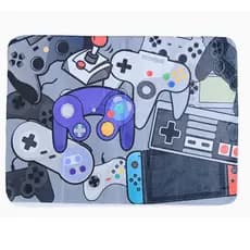 Tapete Quarto Infantil Kids Criança Emborrachado Antiderrapante Video Game Preto Barato