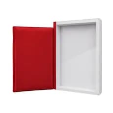 Álbum com Estojo 15x21 para 100 fotos – Vermelho com Tampa em Acrílico Transparente