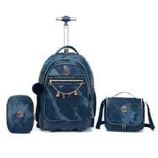Kit Mochila Rodinha Primicia Escolar Juvenil Grande Estojo Lancheira Primicia