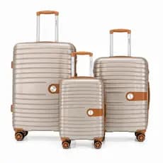 Kit 3 Malas de Viagem P M G Bordo Primicia ANAC com Cadeado TSA Rodinhas 360° ABS Resistente Rígida