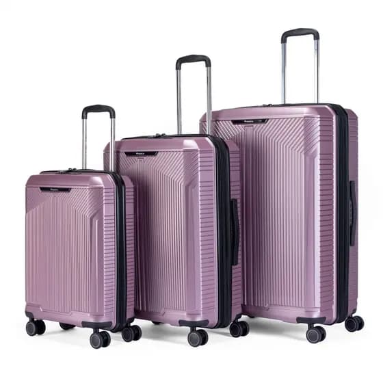 Kit 3 Malas de Viagem Premium Primicia Executiva ABS Resistente TSA Rodinha 360 Anac Bagagem Bordo