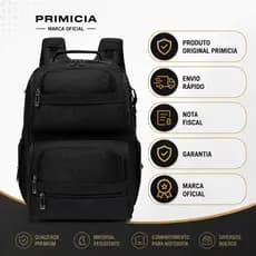 Mochila Executiva Primicia Notebook Trabalho Antifurto Espaçosa Resistente Faculdade Passador Mala