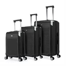 Kit 3 Malas De Viagem Primicia ABS Resistente Cadeado Senha TSA Bordo Padrão Anac Rodinha 360