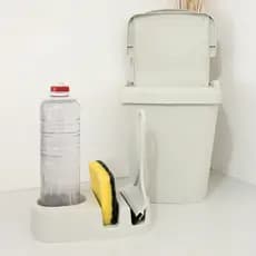 Conjunto Porta Detergente Rodo de Pia Lixeira 4,8L Cozinha Area Gourmet