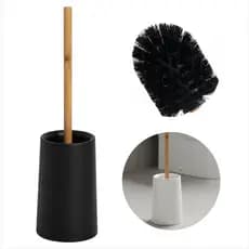 Escova De Vaso Sanitario Cabo Bambu Com Base Higiene Banheiro