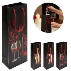 Kit Com 12 Sacolas Personalizada Estampada Para Presente De Vinho Luxo Elegante Para Bodas Celebrações