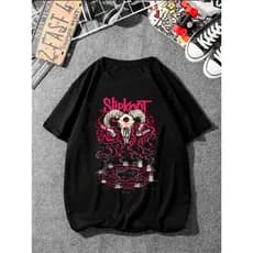Camiseta Banda De Rock Slipknot Bode Estrela Lançamento Premium Camisa Básica 100% Algodão Envio Imediato