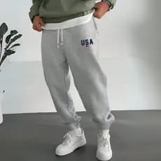 Calça Moletom Jogger USA  Conforto Look Casual ao Streetwear Street
