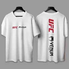 camiseta dryfit camisa estilo para treinar ufc venum red slim gym fitness Unissex Respiravel