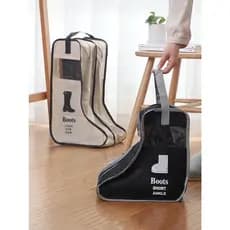 Bolsa Organizadora Portátil À Prova De Poeira Com Zíper Para Sapatos/Botas