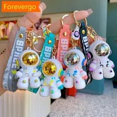 forevergo Adorável Desenho Animado Astronauta Coelho Explorar Futuro Chaveiro De Carro Pingente Bolsa Delicado Simples P